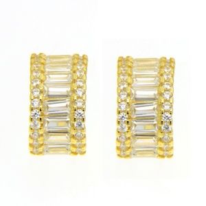 CZ gold earings